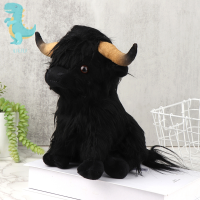 UUU 25ซม.จำลองไฮแลนด์วัวสัตว์ตุ๊กตาตุ๊กตานุ่มยัดไฮแลนด์ cattle Plush Cushion หมอนของเล่นเด็กของขวัญตกแต่งบ้าน