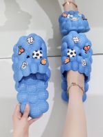 Men Summer Slides For Women Outdoor Shoes Toe Slippers Bubble Massage Litchi Sandals Brand Fashion Slipper Sandals Fashionable