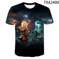 2023 Summer Games Dota 2 New Summer 3D T Shirts Cartoon Casual Men Women Children Short Sleeve Boy girl Kids Printed T-shirt Cool Tops Tee fashion versatile t-shirt