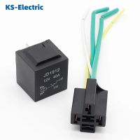 1 pair 12V 12Volt 40A Auto Automotive Relay With Socket and 4 Wires 40 Amp 24V 36V 48V 60V