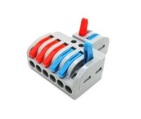 YS-623 600V 32A terminal connector เทอร์มินอล ต่อสายแยกสายไฟ เข้า 2 ออก 6 เทอมินอล ใช้ได้ทั้งสายแข็งและสายอ่อน DC/AC ขนาดสายไฟ 0.08 - 4mm