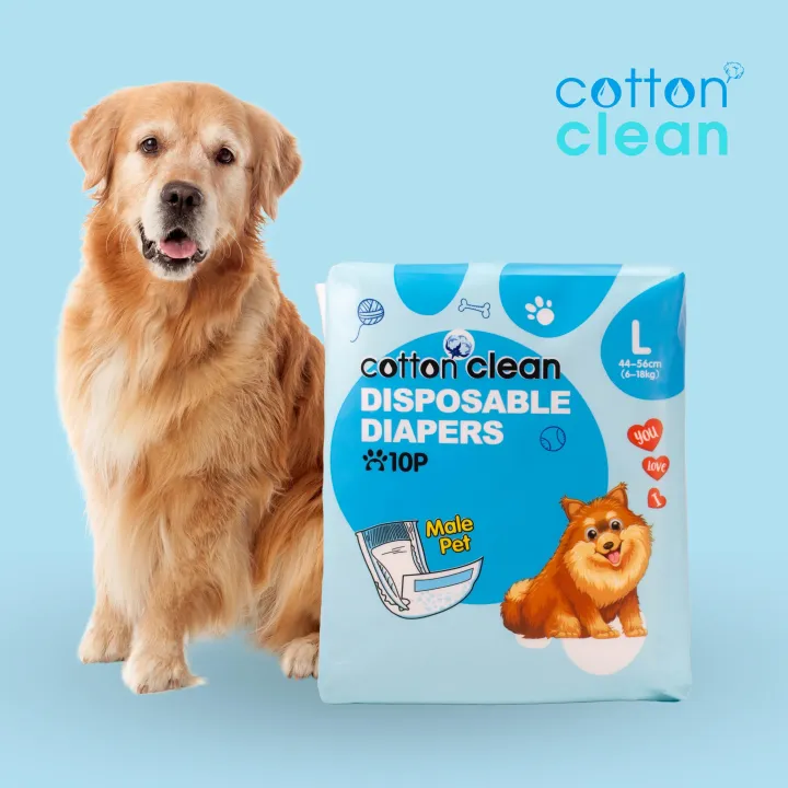 Cotton Clean Dog Diapers 10pcs Disposable Male Dog Diapers High Quality