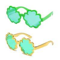 【hot】 1PC StPatrick’s Day Shamrock Sunglasses Costume Accessories Favor Supplies Glitter Eyewear Performance Prop !