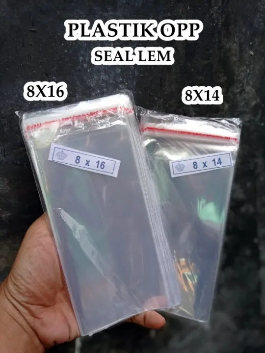 Plastik Opp 8x16 8x14 Seal Ada Lemnya Transparan isi 100 Lembar Plastic ...