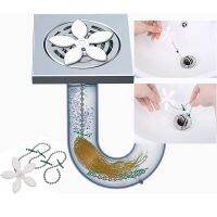 1 Pc Premium Drain Hair Catcher Flower Shower Hair Cleaning Chain Bathroom Drain Strainer Hair Catcher Chain Hook