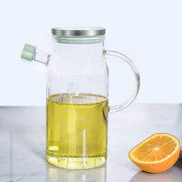 Simple Home Nordic หม้อหุงน้ำมันแก้ว Borosilicate สูงพร้อมขนาด หัวฉีดน้ำมันกันฝุ่นซอสถั่วเหลืองน้ำส้มสายชูปรุงอาหารไวน์หม้อหุงน้ำมันครัว