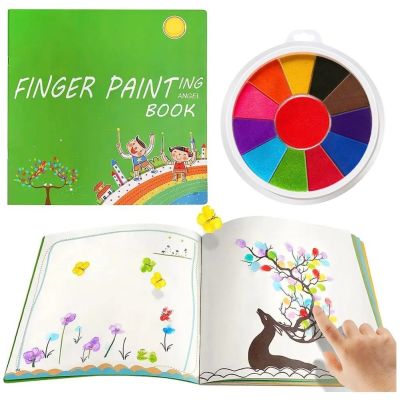 Colorful Ink Pad DIY Finger Painting Doodle Craft Card Making Stamp Pad Kid Drawing Education Child Toy Scrapbooking Inkpad Seal