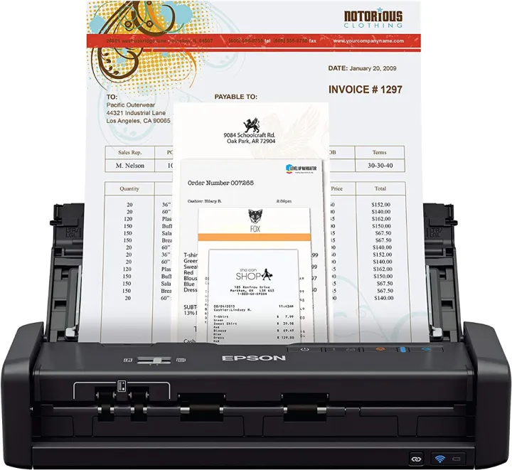 Epson Es 300wr Wireless Color Portable Duplex Document Scanner Accounting Edition For Pc And Mac 3117
