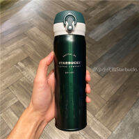 แก้วมัค Starbuck สแตนเลสสีเขียวเข้มครบรอบแก้วกาแฟกระบอกน้ำเก็บความร้อนประกอบเบามากเหยือกน้ำ