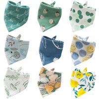 【DT】hot！ Newborn Baby Saliva Boy Feeding Cotton Breathable Bibs 0-3 years 43x30cm