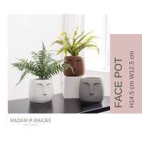 Human Face Ceramic Flowerpot กระถางรูปหน้าคน กระถางต้นไม้เซรามิค สไตล์นอร์ดิก ของตกแต่ง Nordic Plant Pot Green Bonsai Interior Decoration Home Indoor Outdoor Planter Decorative Ceramic