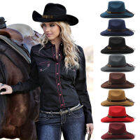 Men Women Western Cowboy Hats Wide Brim Panama Sunhats Fedora Caps Trilby Jazz Sombrero Outdoor Travel Party Size US 7 14 UK L