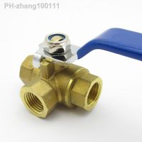 1/4 3/8 1/2 3/4 1 BSP Female Thread Full Port L-Port Three Way Brass Ball Valve Connector Adapter For Water Oil Air Gas