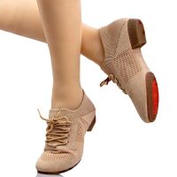 Womens dance training shoes professional teacher Latin dance shoes Indoor Outdoor square jazz ballroom dance shoes women