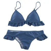 Women Bikini Swimwear Set Swimsuit Solid color Have Pad Female Sexy Bikini Set Beachwear Bathing Suit