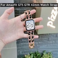 △ Leather Stainless Strap For Amazfit Gts Bip Gtr 42mm Wrist Strap For Xiaomi Amazfit GTS2 Mini Bip S Lite U Strap Band