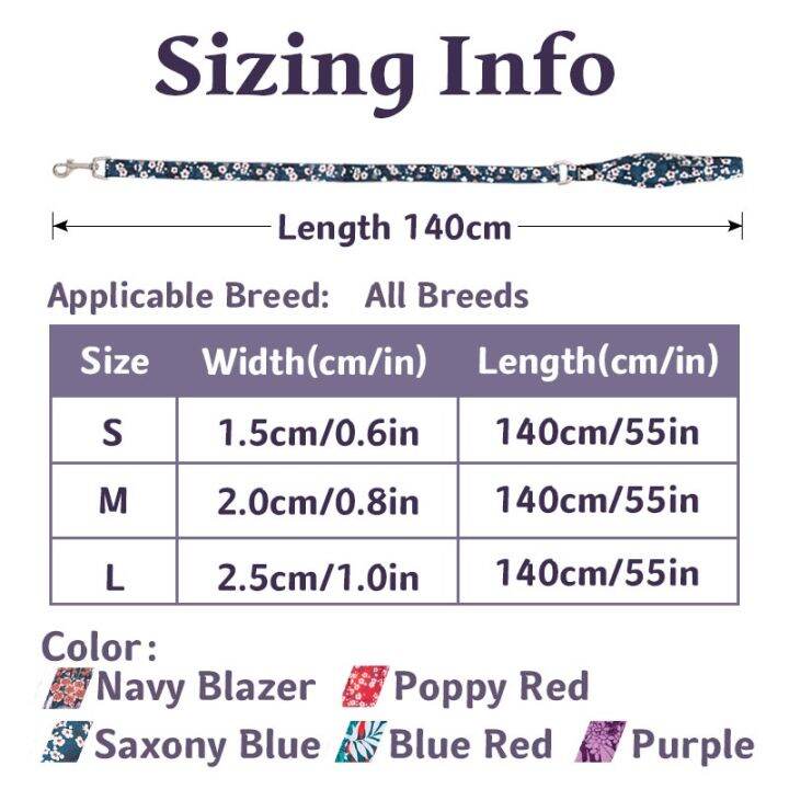 truelove-สายจูงสัตว์เลี้ยง-ลายดอกไม้-ด้ามจับนิ่ม-ขนาดเล็ก-กลาง-ใหญ่พิเศษ-สําหรับสุนัข