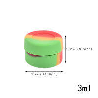 Toplans Furniture Organization 3ml Silicone Wax Jar Containers Nonstick Mixed color New 3 ml wholesale lot