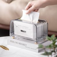 Light Luxury New Built-In Spring Paper Towel Box Home Living Room Bedroom Desktop Storage Business Kitchen Storage Paper Box