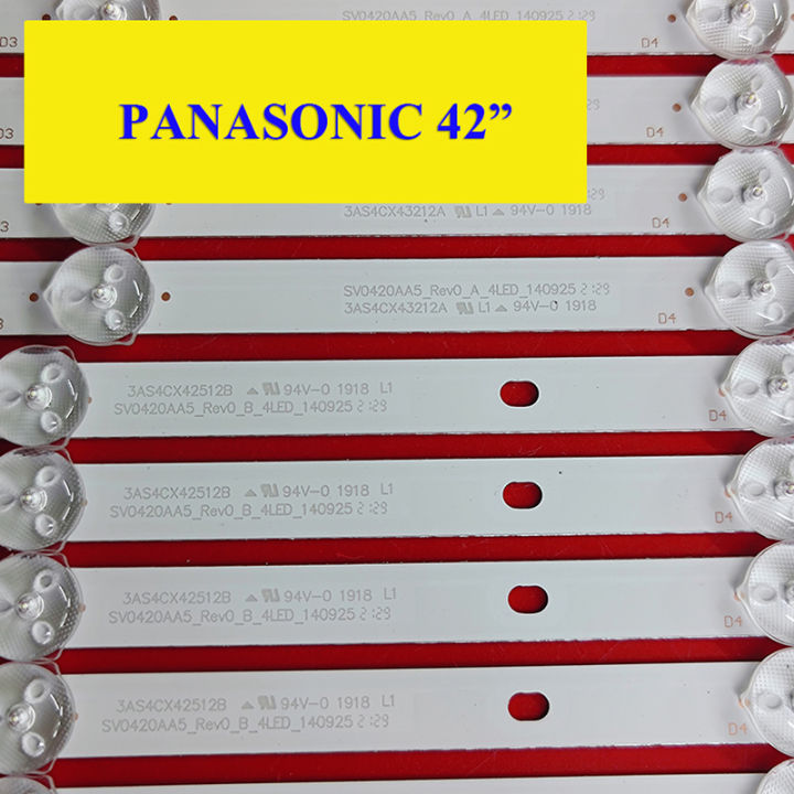 หลอดแบล็คไลท์tv-panasonic-รุ่นth-42a410t-th-42as610t-th-42as630t-8ดวง-5เส้น-สินค้าใหม่ของแท้