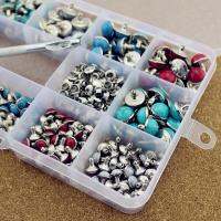 320Sets Mix Sizes And Colors Brass Acrylic Turquoise Rivets For Leather Studs And Spikes For Clothes Bag Belt Diy Accessory