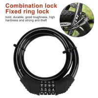 Bike Lock 4 Digit Code Combination Bicycle Lock Bicycle Security Lock Bicycle Equipment Anti-theft Ring Lock Bicycle Accessories Locks