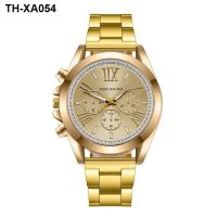 New mens watch casual steel belt numerals eyes quartz