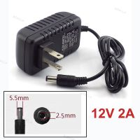 12V 2A 5.5mm x 2.5mm Power Supply US Plug Type AC 100V-240V To DC Adapter Plug For CCTV IP Camera D1AG