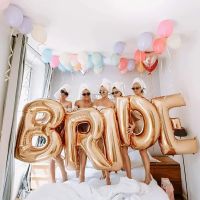 32Inch Bride To Be Balloon Big Rose Gold Silver Letters Foil Ballon Wedding Decorations Bridal Shower Bachelor Party Supplies Balloons