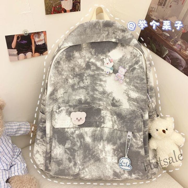 hot-sale-๑-c16-junior-high-school-schoolbag-female-korean-college-student-canvas-backpack-ins-japanese-backpack-computer-bag