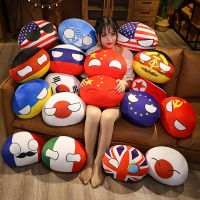 [HOT ZHLSWKCXKLKWHG 543] 10/30/40/50เซนติเมตรน่ารัก Countryball Polandball ตุ๊กตายัดตุ๊กตาอะนิเมะของเล่นตุ๊กตาสั้นสหรัฐอเมริกาสหราชอาณาจักรมินิหมอนกระเป๋าจี้คอสเพลย์ของขวัญ