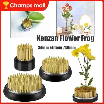 Japanese Round Ikebana Kenzan Flower Frog With Rubber Gasket Art