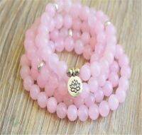 【cw】 6mm Pink Beads Reiki Wrist Buddhism energy ！