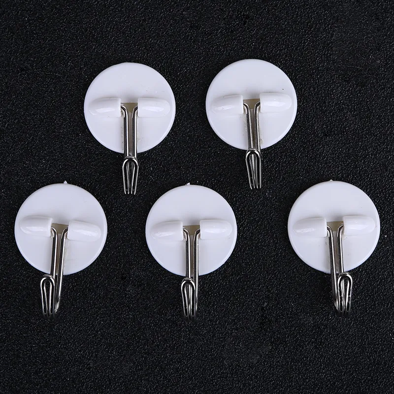 10PCs Strong Adhesive Wall Sticky Hooks 180 Degree Rotating Stick for  Kitchen Bathroom Key Holder Hanging hooks 4 Styles