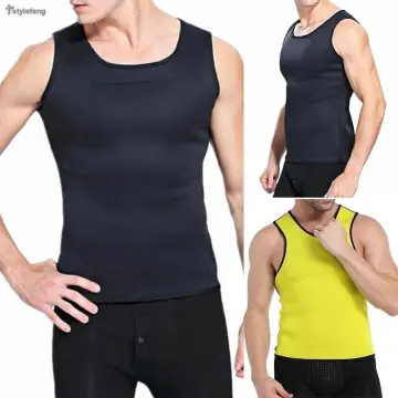 Man Waist Trainer, Hot Neoprene Shirt Sauna Suit -Sweat Body Shaper Jacket  Top Zipper Long Sleeve