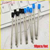 LVFENYA 10 pcs/lot 0.5mm โรงเรียน อุปกรณ์เครื่องเขียน ลายเซ็น โลหะ หมึกสีน้ำเงิน/ดำ ปากกาลูกลื่นแบบเติม แกนกลางปลายปากกา