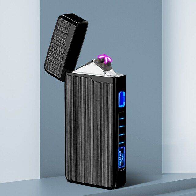 zzooi-dual-arc-usb-charging-electronic-windproof-led-lighter-personality-men-gift