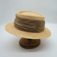 Designer สั้น Brim Straw หมวกสุภาพสตรี Boater หมวก Band หมวกฤดูร้อน Derby Church งานแต่งงาน Fedoras หมวก