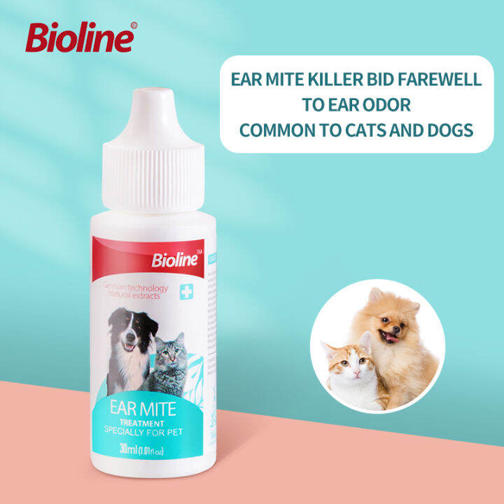 Bioline Ear mite 30ml for Dogs and Cats Ear Mite Treatment dog&cat Lazada