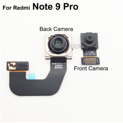Aocarmo สำหรับ Xiaomi Redmi Note หลัง9 Pro กล้องมองหลังใหญ่หันหน้าไปทางอะไหล่สายเคเบิลกล้องหน้าโค้ง