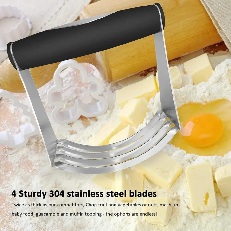 1pc Multi-Function Stainless Steel Pastry Blender for Cake, Pizza, and  Bread - Dough Scraper Blades and Cutter for Easy Mixing and Shaping