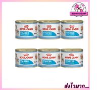 (6 กระป๋อง) Royal Canin Starter Mousse อาหารเปียกสุนัขสำหรับแม่สุนัขตั้งท้องและลูกสุนัขช่วงเริ่มเลียอาหาร 195 กรัม