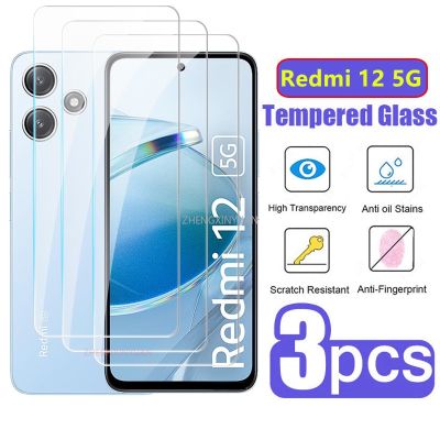 (ขายดี) ฟิล์มกระจกเทมเปอร์1-3ชิ้น Redmi 12 5G 12C ปกป้องหน้าจอสำหรับ Redmi12 4G Redmi12c 2023ฟิล์มป้องกันชัดเจนแบบ HD ฟิล์มกันรอยด้านหน้า