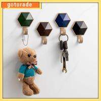 GOTORADE 4PCS หกเหลี่ยมแบบหกเหลี่ยม ตะขอติดผนัง พลาสติกทำจากพลาสติก กันน้ำกันน้ำได้ ตะขอแขวนผ้าเช็ดตัว ใช้งานได้หลากหลาย กาวติดแน่น ไม้แขวนกุญแจ ห้องน้ำในห้องน้ำ