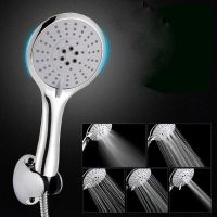 Zhang Ji 5 functions 4.5" Round Handhold Shower Head Abs Large Panel Bathroom Rainfall Showerheads Nozzle Showerheads