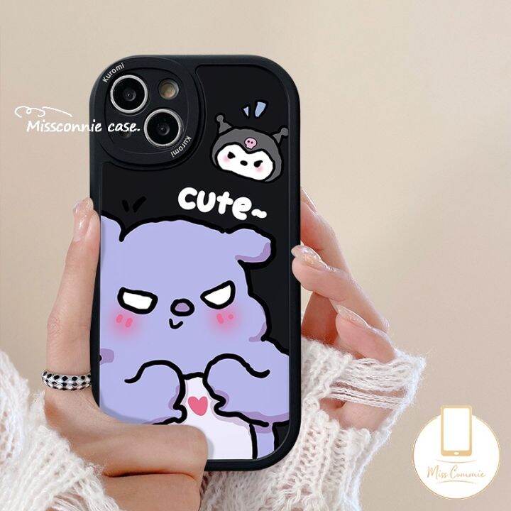 เคสโทรศัพท์มือถือ-tpu-แบบนิ่ม-ลายการ์ตูน-kuromi-กันกระแทก-สําหรับ-iphone-13-12-14-7-6-8-6s-7plus-8plus-xr-x-xs-2020