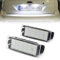 2ชิ้นไฟป้ายทะเบียนรถสำหรับ Renault Megane 2 Clio Laguna 2 Megane 3 Twingo Master Velsatis โคมไฟป้ายทะเบียนรถ Led ป้ายทะเบียนรถยนต์