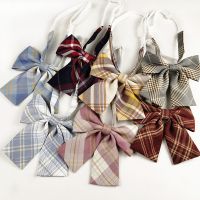 Women Collar Plaid Striped JK Bow Tie Ladies Bow Tie School Shirt Accessories for Girls