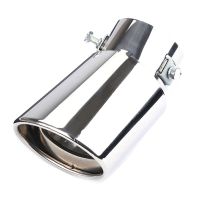 Car Stainless Steel Exhaust Tail Throat Round Tube Universal Fits Car Accessories