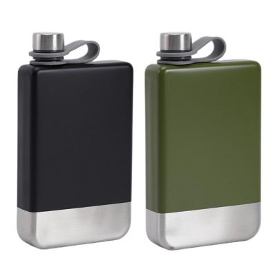 9 Oz Leak proof Hip Flask with Screw Down Cap 304 Stainless Steel Whiskey Wine Hip Flask for Travel
